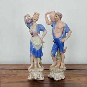 Ardalt #7712 Vintage Porcelain Figurine Grape Harvest Couple/Peasent Couple